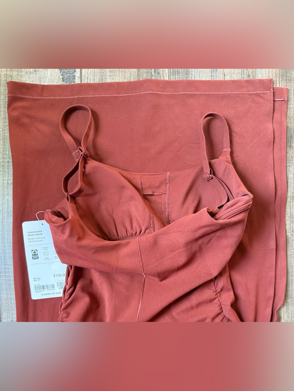 Athleta Transcend Maxi Dress Rust XXS - Picture 8 of 12